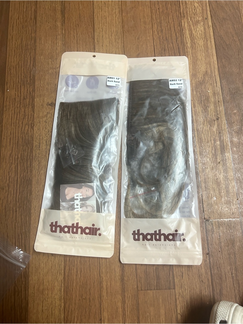 thatthair Dark Sand Tape-In Hair Extensions — Natural Brown Shade Bandle